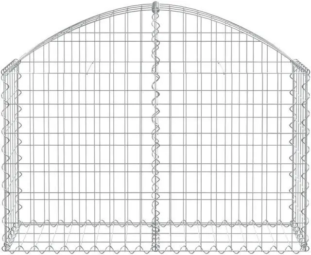Alt view image 3 of 4 - vidaXL Gabion Basket Arched Gabion Basket Planter for Flower Galvanized Iron