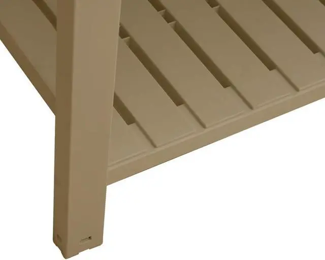 Alt view image 5 of 6 - vidaXL Raised Garden Bed Outdoor Patio Planter Box Light Brown Polypropylene