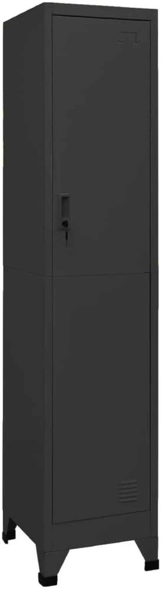 Alt view image 10 of 14 - vidaXL Locker Cabinet Anthracite 15"x17.7"x70.9" Steel