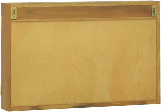Alt view image 14 of 16 - vidaXL Mirror Cabinet 23.6"x3.9"x15.7" Solid Wood Teak