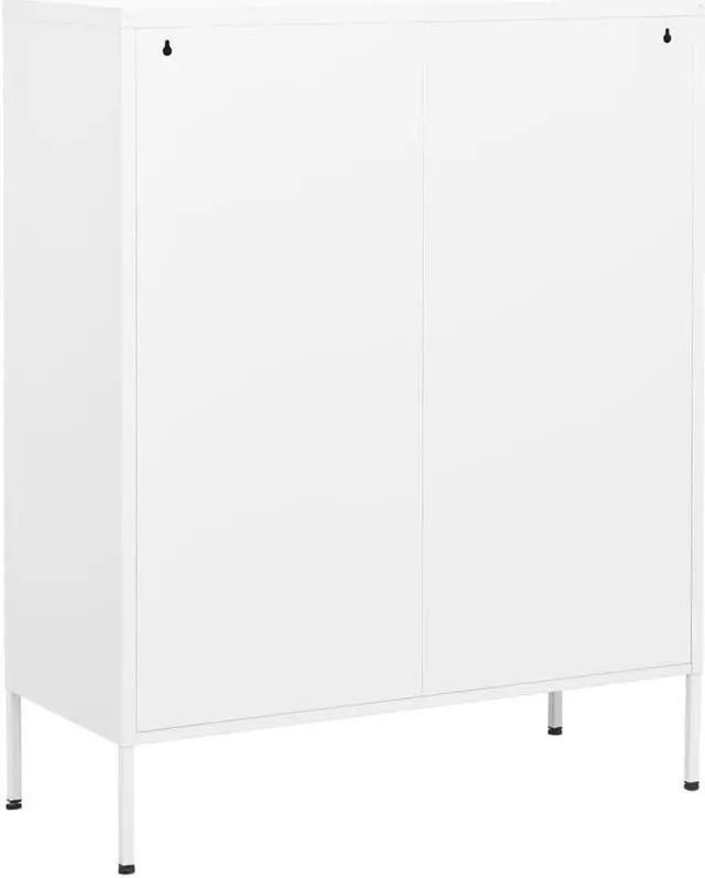 Alt view image 13 of 15 - vidaXL Storage Cabinet White 31.5"x13.8"x40" Steel