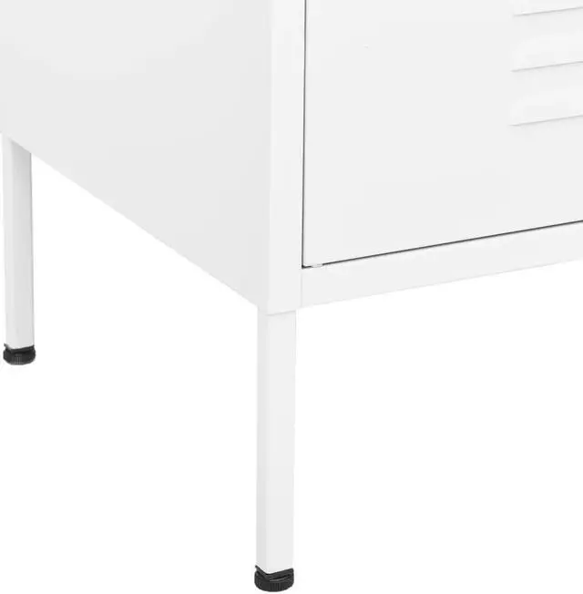 Alt view image 14 of 15 - vidaXL Storage Cabinet White 31.5"x13.8"x40" Steel