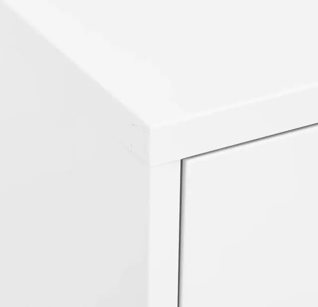 Alt view image 15 of 15 - vidaXL Storage Cabinet White 31.5"x13.8"x40" Steel