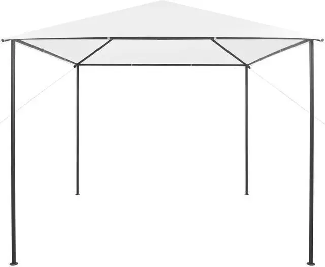 Alt view image 12 of 15 - vidaXL Gazebo 118.1"x118.1"x106.3" White 180 g/m?