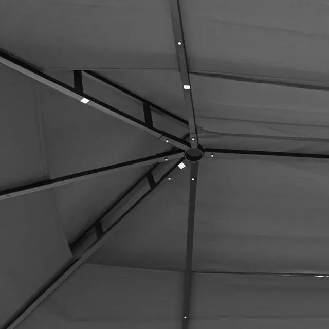 Alt view image 5 of 6 - vidaXL Gazebo Canopy with Sidewalls Anthracite 157.5"x118.1"x106.3" Steel