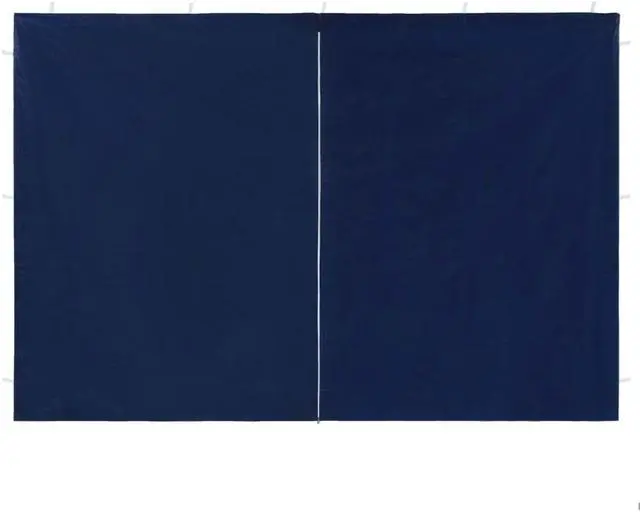 Alt view image 8 of 8 - vidaXL Party Tent Sidewall 2 Pcs Patio Canopy Sidewall with Zipper PE Blue