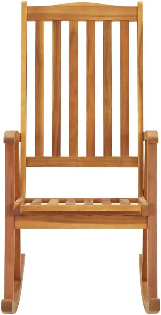 Alt view image 7 of 13 - vidaXL Rocking Chair Outdoor Rocking Chair for Garden Balcony Solid Wood Acacia