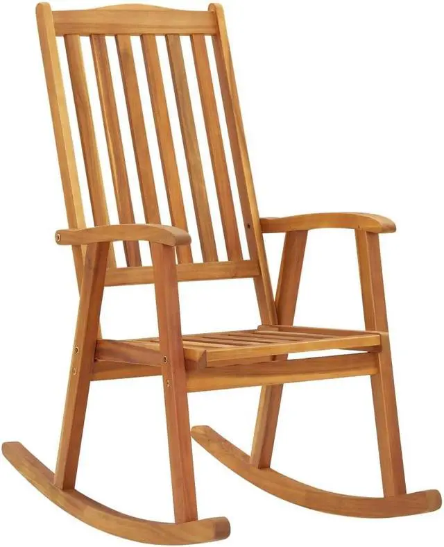Alt view image 6 of 13 - vidaXL Rocking Chair Outdoor Rocking Chair for Garden Balcony Solid Wood Acacia