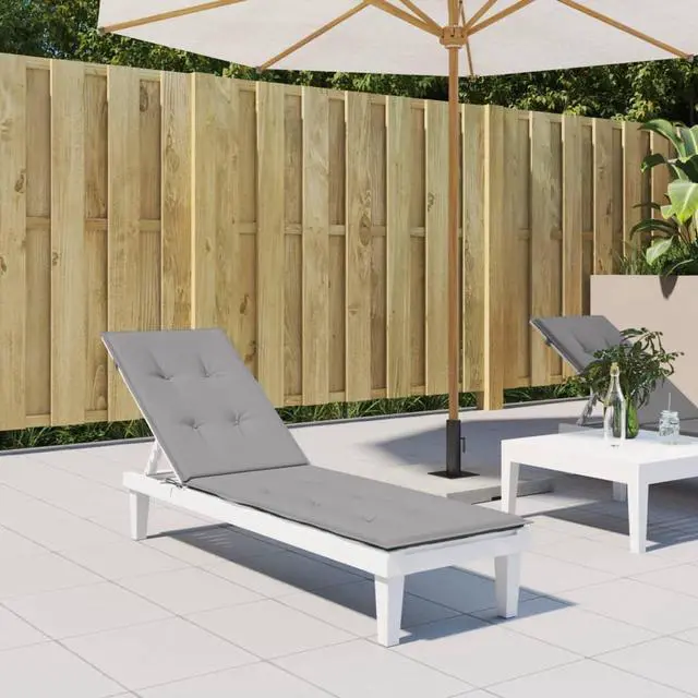 Main image of vidaXL Chair Cushion Outdoor Water Repellent Deck Chair Seat Cushion Pad Gray