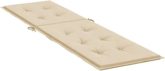 Alt view image 3 of 7 - vidaXL Chair Cushion Outdoor Water Repellent Deck Chair Cushion Pad Beige