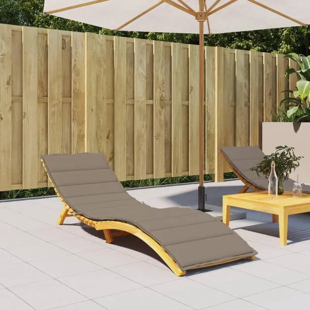 Alt view image 16 of 19 - vidaXL Patio Cushion Outdoor Sun Lounger Chair Cushion Taupe Oxford Fabric