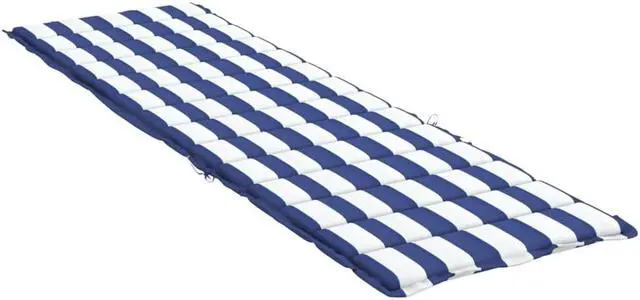 Alt view image 3 of 6 - vidaXL Patio Cushion Sun Lounger Chair Cushion Blue&White Stripe Oxford Fabric