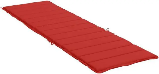 Alt view image 13 of 16 - vidaXL Sun Lounger Cushion Red 78.7"x23.6"x1.2" Fabric