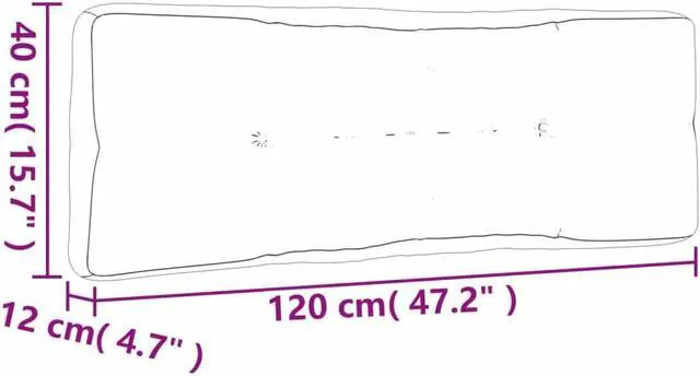 Alt view image 15 of 15 - vidaXL Chair Cushion Outdoor Pallet Seat Cushion Sofa Pad Anthracite Fabric