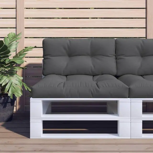 Alt view image 10 of 13 - vidaXL Chair Cushion Outdoor Pallet Seat Cushion Sofa Pad Anthracite Fabric