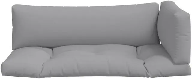 Alt view image 7 of 12 - vidaXL Chair Cushion 3 Pcs Outdoor Pallet Seat Cushion Sofa Pad Gray Fabric