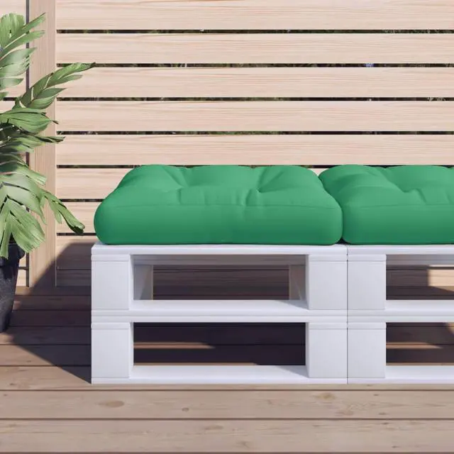 Alt view image 11 of 12 - vidaXL Chair Cushion Outdoor Patio Pallet Cushion Seat Pad Pillow Green Fabric
