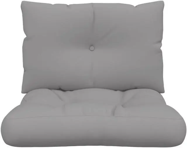 Alt view image 17 of 17 - vidaXL Chair Cushion 2 Pcs Outdoor Pallet Seat Cushion Sofa Pad Gray Fabric