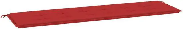 Alt view image 12 of 12 - vidaXL Bench Cushion Water Repellent Garden Seat Cushion Red Oxford Fabric