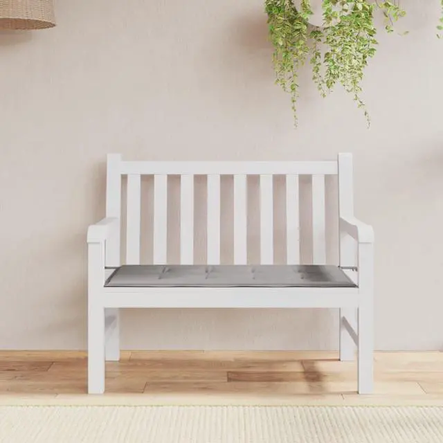 Alt view image 4 of 14 - vidaXL Garden Bench Cushion Grey 100x50x4 cm Oxford Fabric