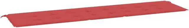 Alt view image 18 of 18 - vidaXL Garden Bench Cushion Red 200x50x4 cm Oxford Fabric