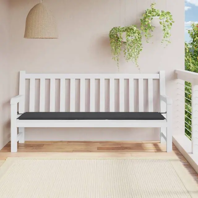 Alt view image 13 of 14 - vidaXL Garden Bench Cushion Anthracite 200x50x4 cm Oxford Fabric