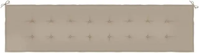 Alt view image 16 of 17 - vidaXL Garden Bench Cushion Taupe 200x50x4 cm Oxford Fabric