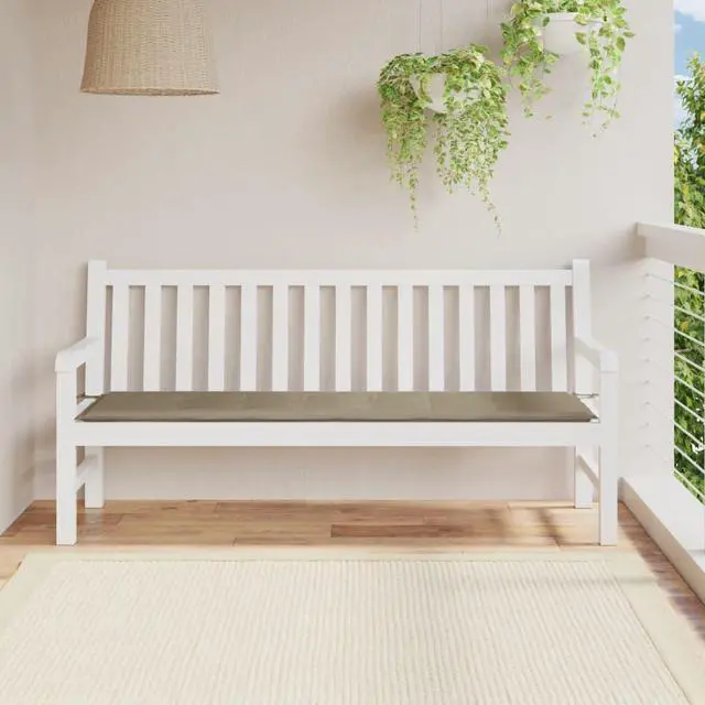Alt view image 14 of 17 - vidaXL Garden Bench Cushion Taupe 180x50x4 cm Oxford Fabric