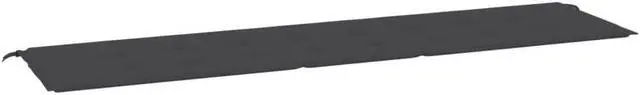 Alt view image 11 of 13 - vidaXL Garden Bench Cushion Black 200x50x4 cm Oxford Fabric