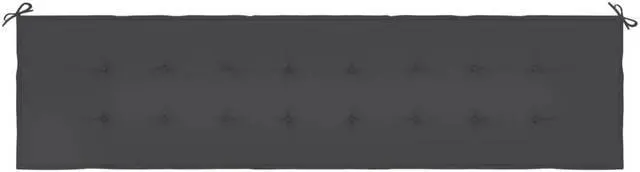 Alt view image 12 of 13 - vidaXL Garden Bench Cushion Black 200x50x4 cm Oxford Fabric