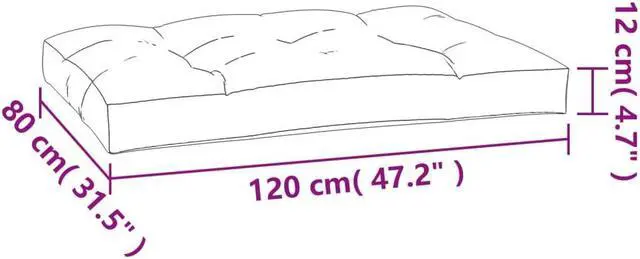 Alt view image 10 of 11 - vidaXL Chair Cushion Outdoor Pallet Seat Cushion Sofa Pad Wine Red Fabric