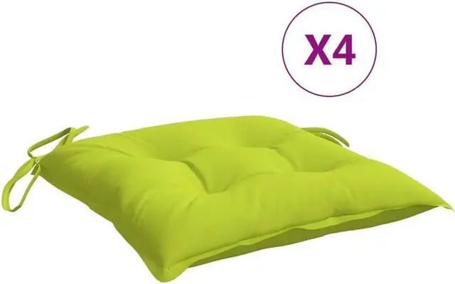 Alt view image 14 of 16 - vidaXL Chair Cushion 4 Pcs Outdoor Patio Seat Cushion Bright Green Oxford Fabric