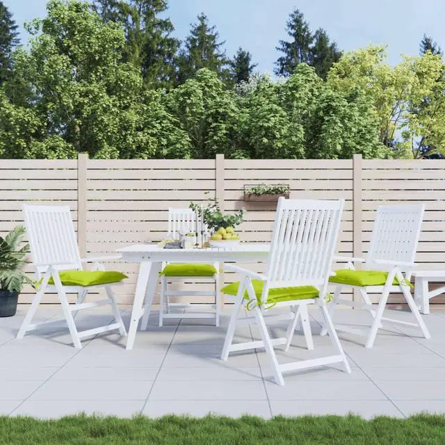 Alt view image 13 of 16 - vidaXL Chair Cushion 4 Pcs Outdoor Patio Seat Cushion Bright Green Oxford Fabric