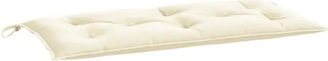 Alt view image 12 of 13 - vidaXL Bench Cushion Water Repellent Garden Cushion Cream White Oxford Fabric