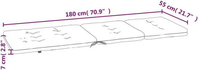 Alt view image 4 of 6 - vidaXL Outdoor Cushion 2 Pcs Lounge Pillow Patio Cushion Taupe Oxford Fabric