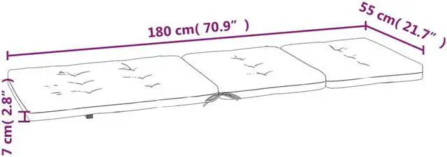 Alt view image 4 of 6 - vidaXL Chair Cushion 2 Pcs Water Repellent Outdoor Cushion Red Oxford Fabric