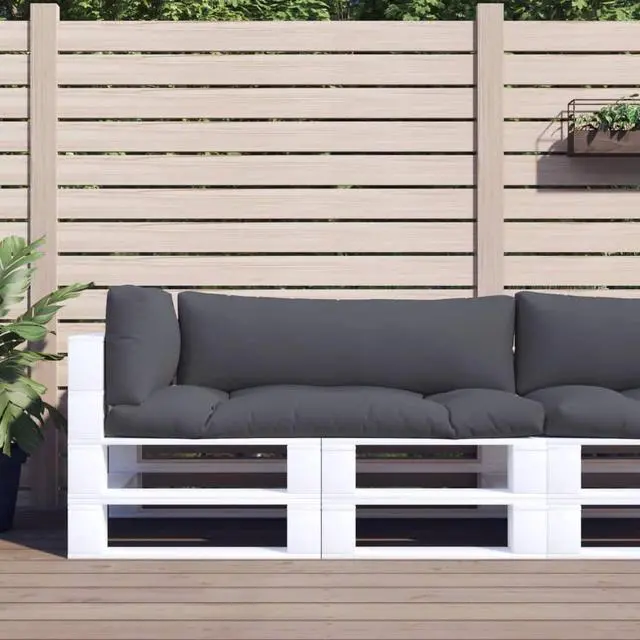 Main image of vidaXL Chair Cushion 3 Pcs Outdoor Pallet Seat Cushion Sofa Pad Gray Fabric