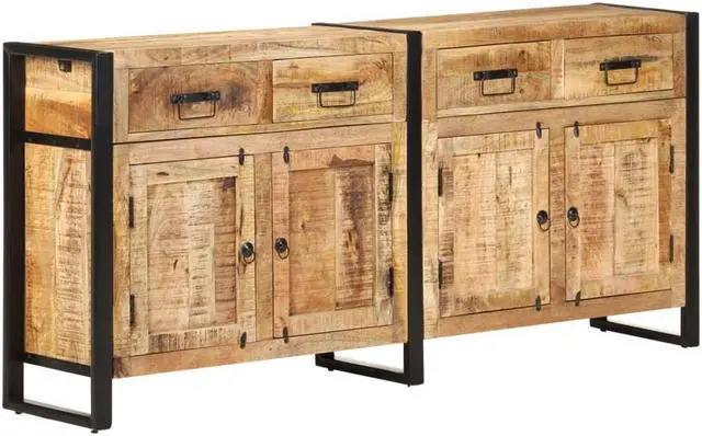 Alt view image 7 of 7 - vidaXL Sideboard Buffet Cabinet with Storage for Kitchen Solid Wood Mango