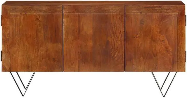 Alt view image 2 of 6 - vidaXL Sideboard Storage Buffet Console Cabinet with Doors Solid Wood Mango