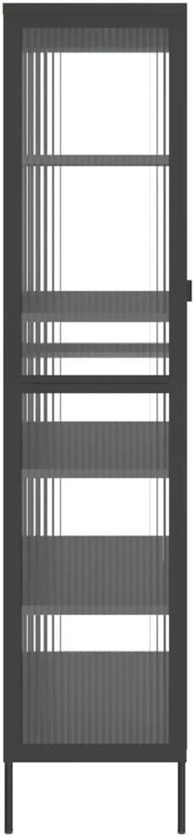 Alt view image 6 of 6 - vidaXL Sideboard Buffet Display Cabinet with 2 Doors Black Glass and Steel