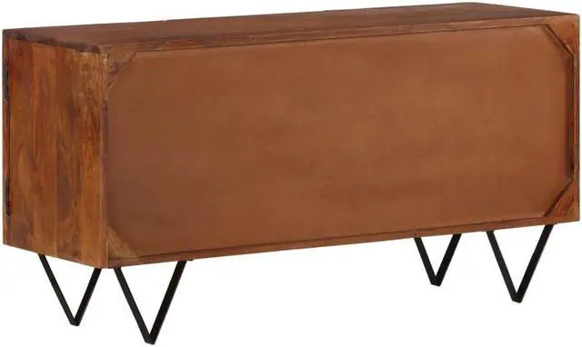 Alt view image 4 of 6 - vidaXL Sideboard Storage Buffet Console Cabinet with Doors Solid Wood Mango