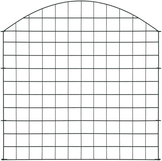 Alt view image 11 of 14 - vidaXL Arched Garden Fence Set Decorative Garden Fence Edging Panel Green