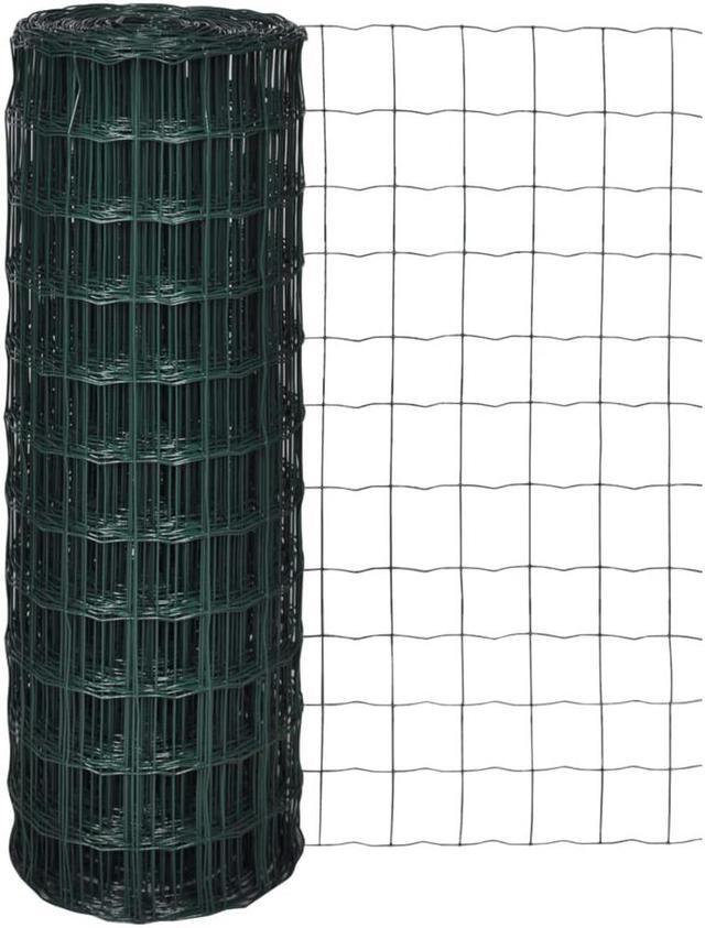 Alt view image 12 of 13 - vidaXL Fence Barrier Fence Metal Fence Wire Mesh Steel 82ft x 3.3ft Green