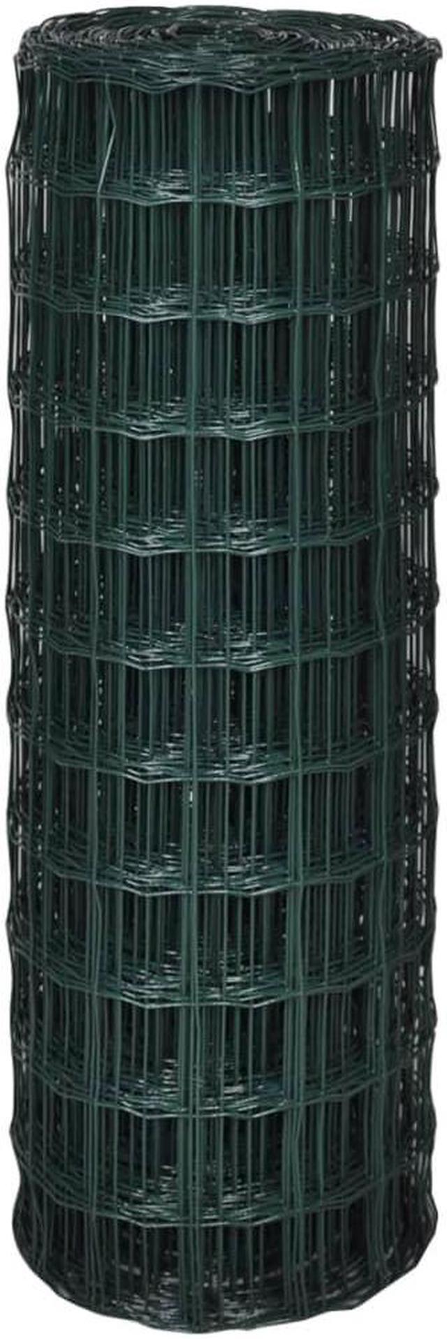 Alt view image 13 of 13 - vidaXL Fence Barrier Fence Metal Fence Wire Mesh Steel 82ft x 3.3ft Green