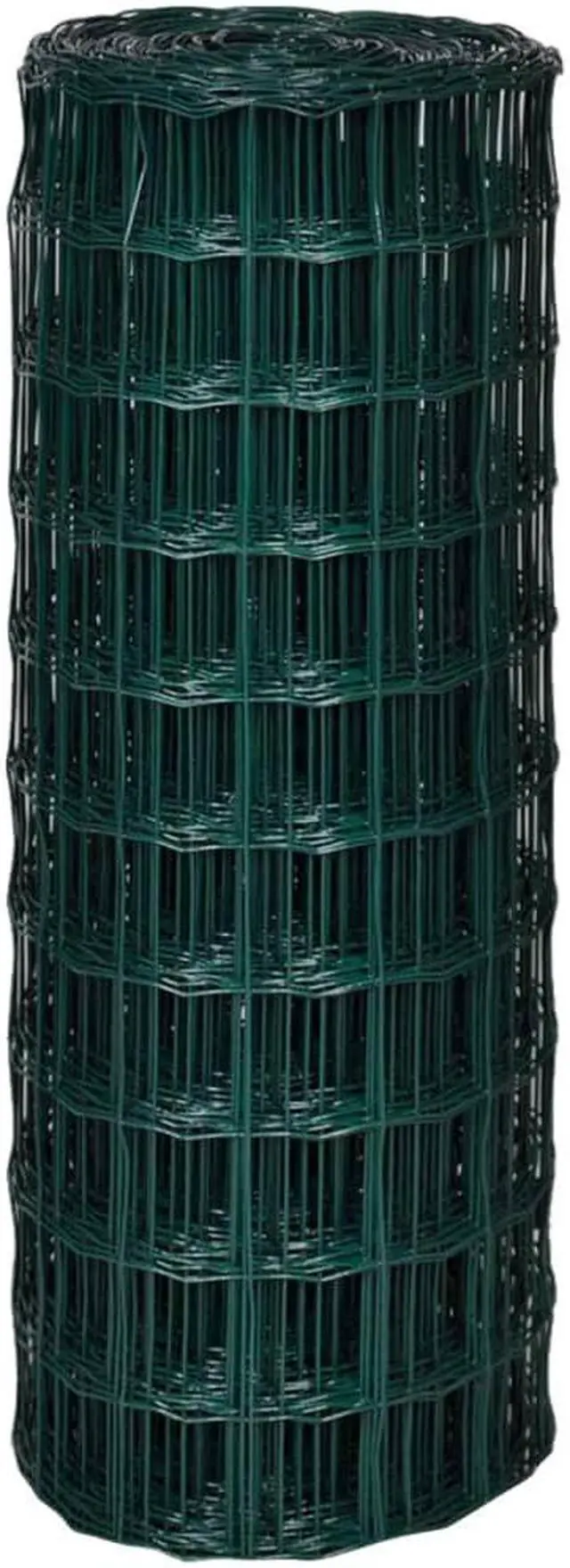 Alt view image 13 of 13 - vidaXL Fence Barrier Fence Metal Fence Wire Mesh Steel 32.8ft x 3.3ft Green