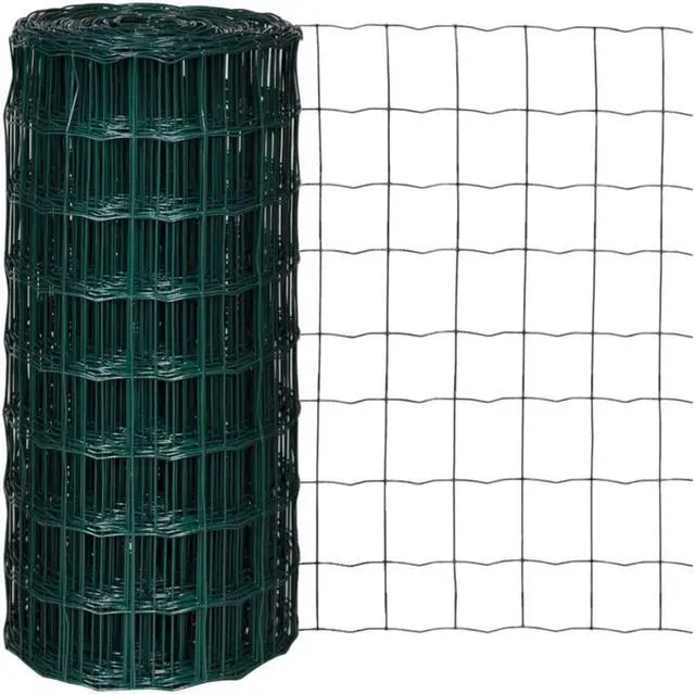 Alt view image 16 of 17 - vidaXL Fence Barrier Fence Metal Fence Wire Mesh Steel 32.8ft x 2.6ft Green
