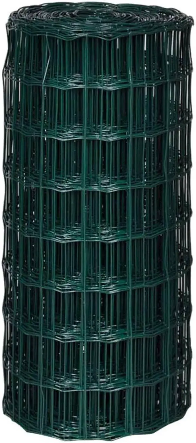 Alt view image 17 of 17 - vidaXL Fence Barrier Fence Metal Fence Wire Mesh Steel 32.8ft x 2.6ft Green