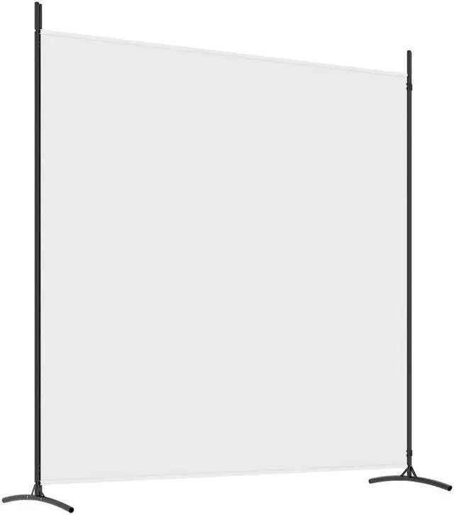 Alt view image 3 of 6 - vidaXL Room Divider Folding 2 Panel Room Divider Privacy Screen White Fabric
