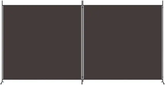 Alt view image 3 of 6 - vidaXL Room Divider Folding 2 Panel Room Divider Privacy Screen Brown Fabric