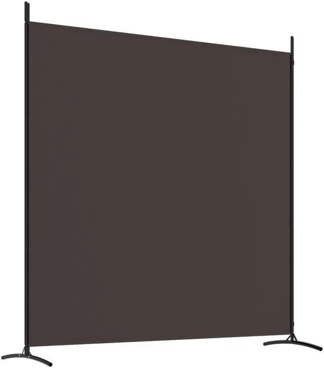 Alt view image 5 of 6 - vidaXL Room Divider Folding 2 Panel Room Divider Privacy Screen Brown Fabric